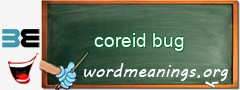 WordMeaning blackboard for coreid bug